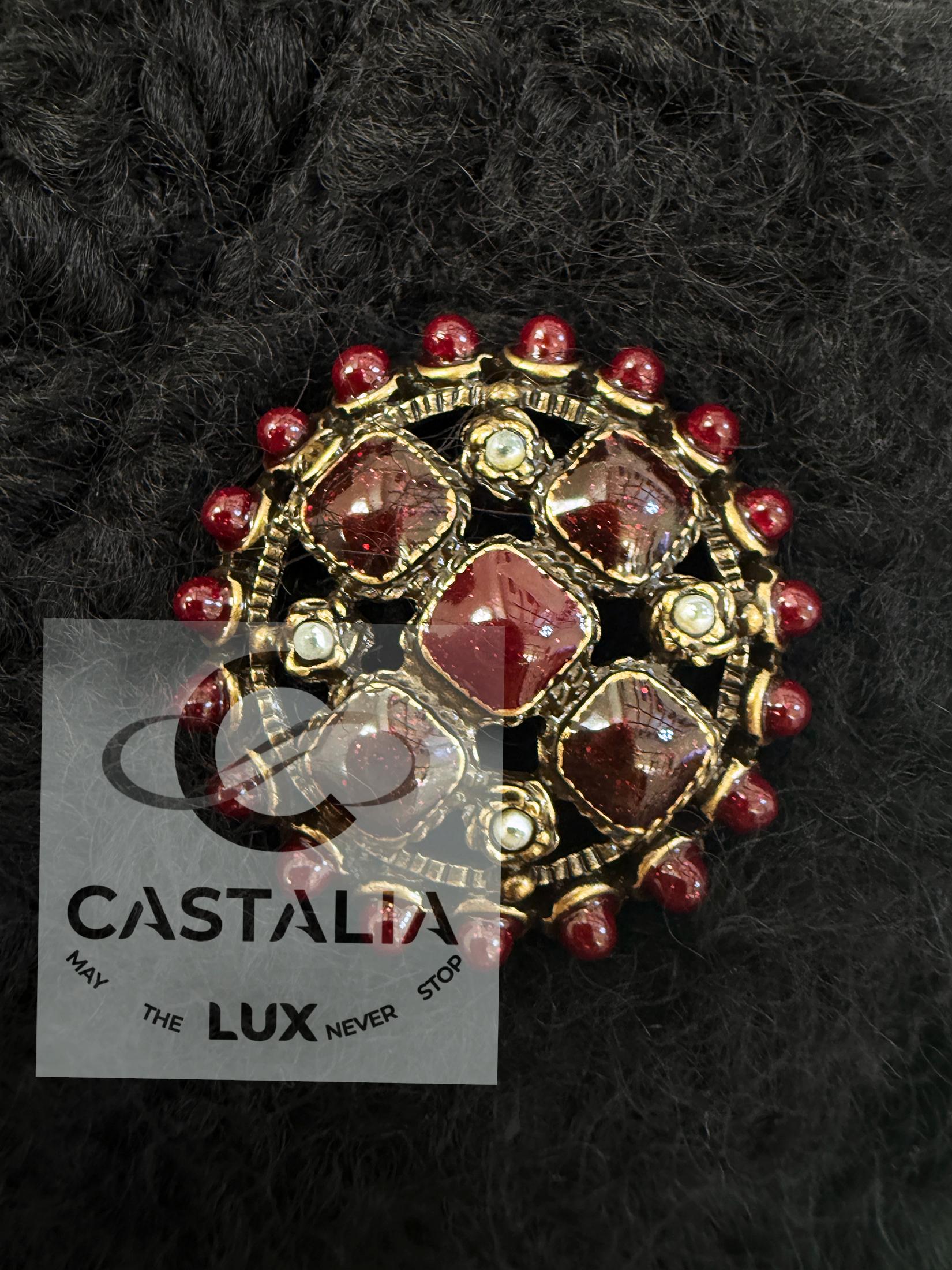 CHANEL Veste en tweed noir Icone Paris / iCon 40 FR en vente 9