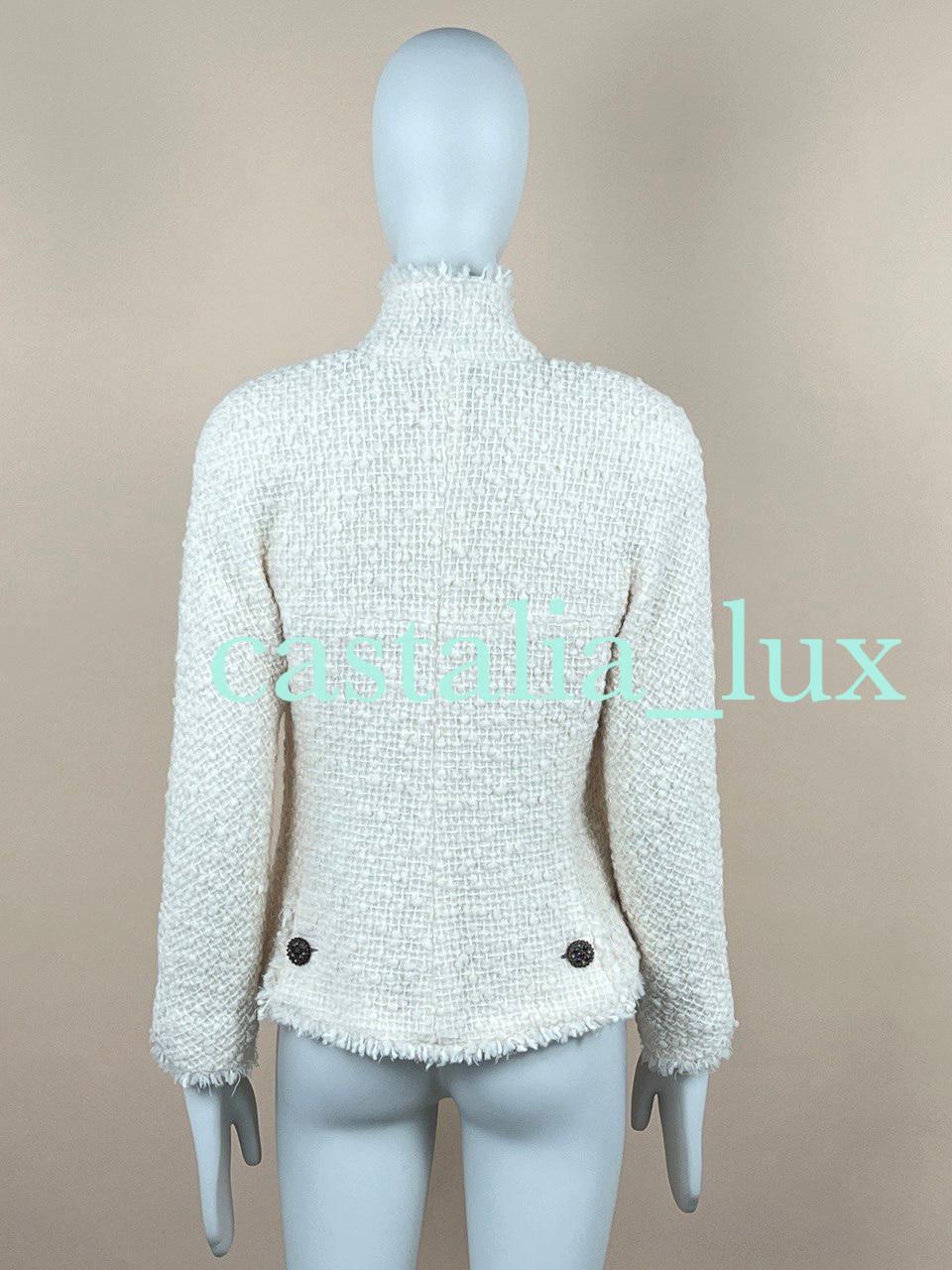 Chanel Iconic Paris / Edinburgh CC Jewel Buttons Tweed Jacket For Sale 13