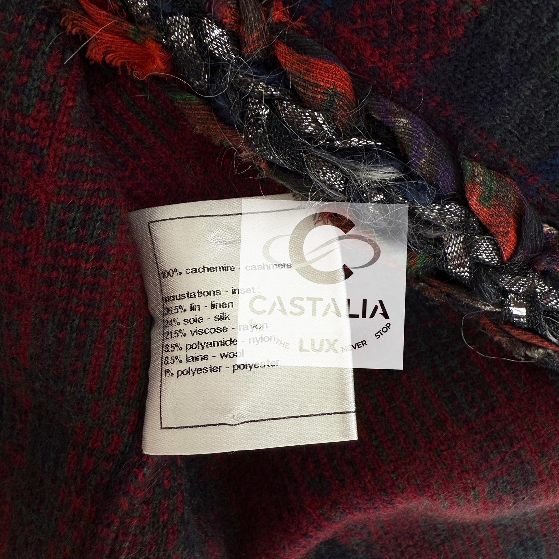 Chanel Iconic Paris / Edinburgh Giacca in tartan rosso 42 FR in vendita 13