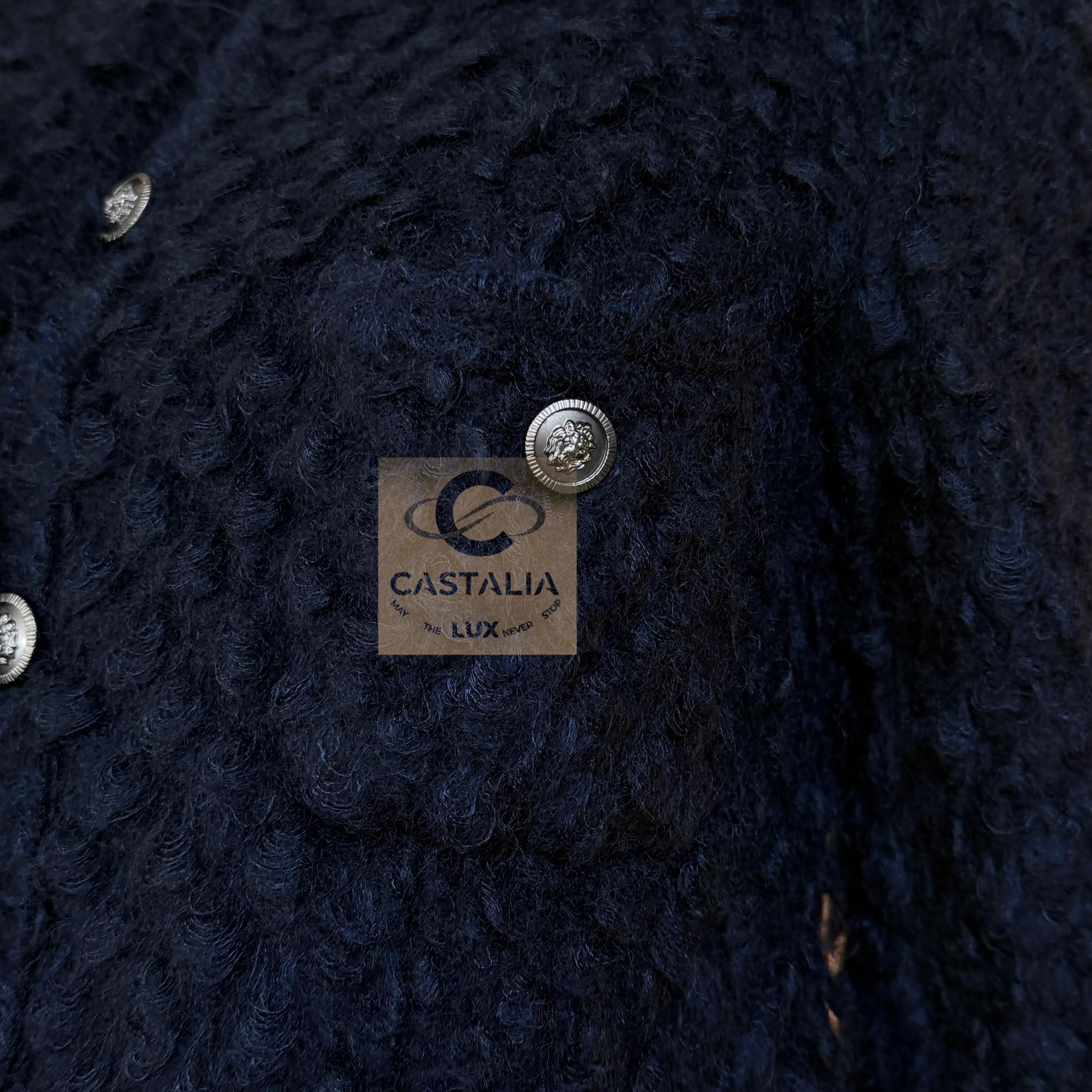 Chanel Iconic Paris / London Giacca nera in tweed 40 FR in vendita 1