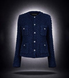 CHANEL Iconic Paris / London Schwarz Tweed Jacke 40 FR