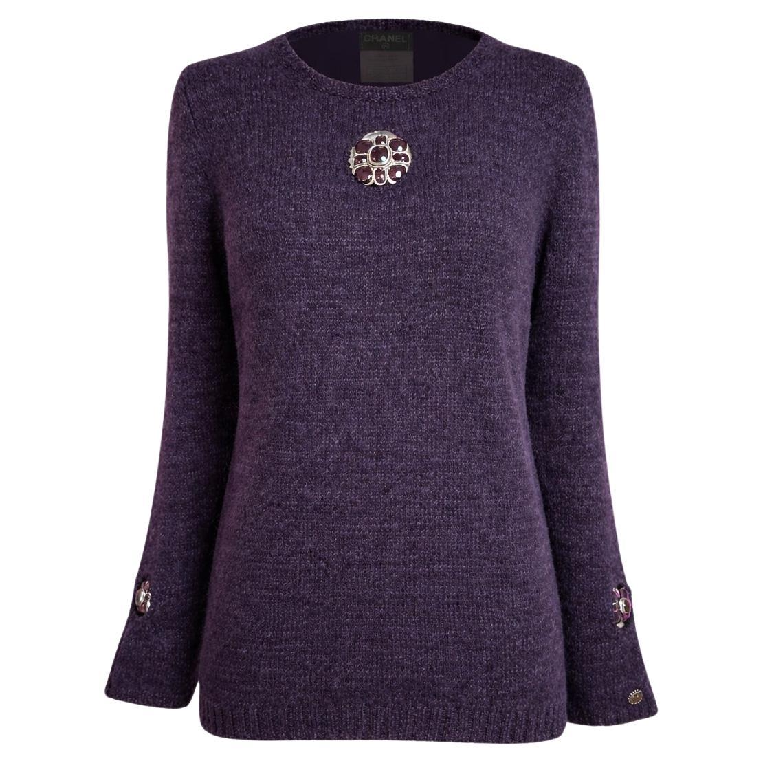 CHANEL Iconic Paris / London Jewel Gripoix Jumper 44 FR