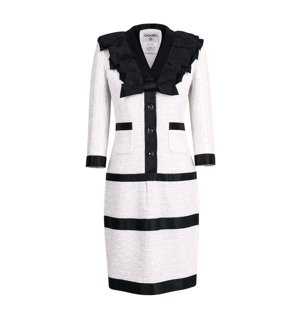 CHANEL Iconic Paris / MIAMI Tweed Dress with CC Heart Buttons 34 FR