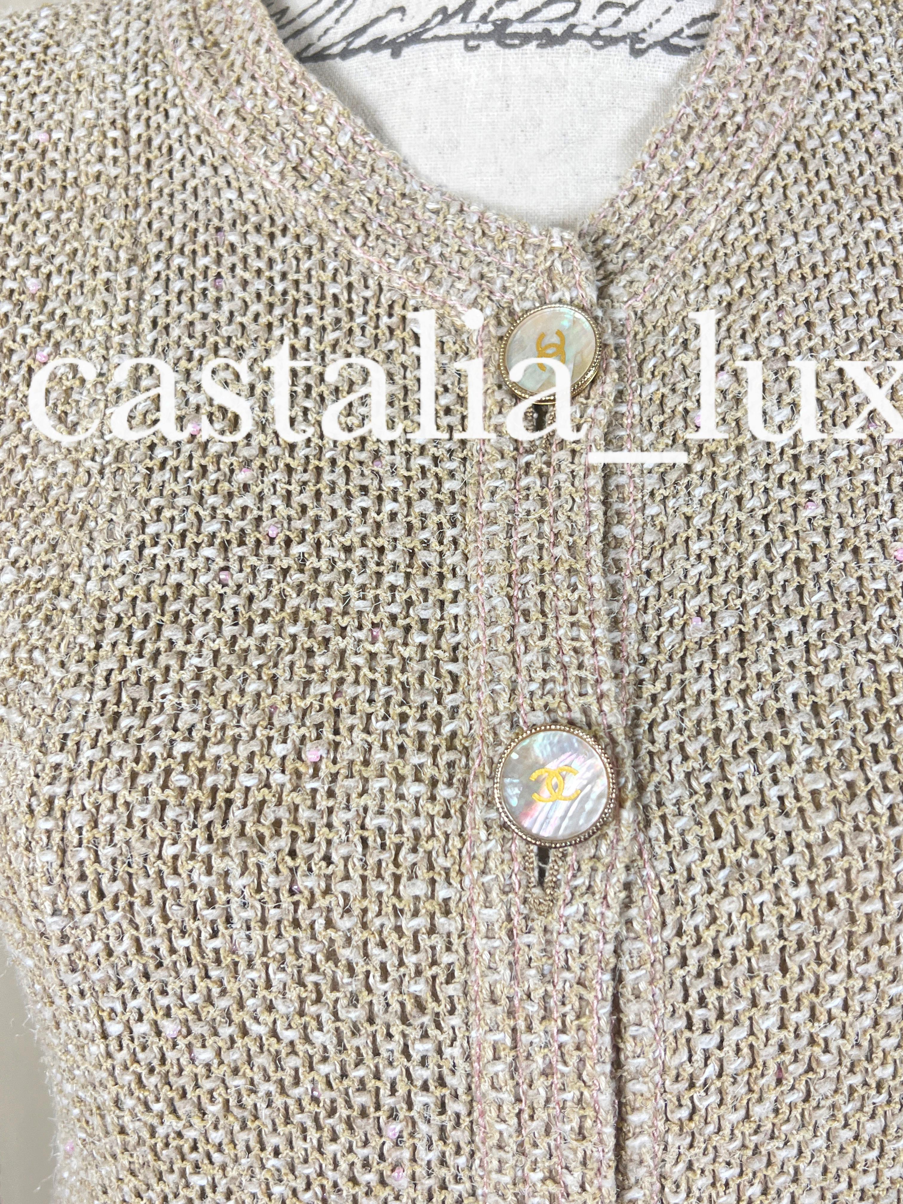 Chanel Iconic Paris / Seoul Beige Tweed Jacket 7