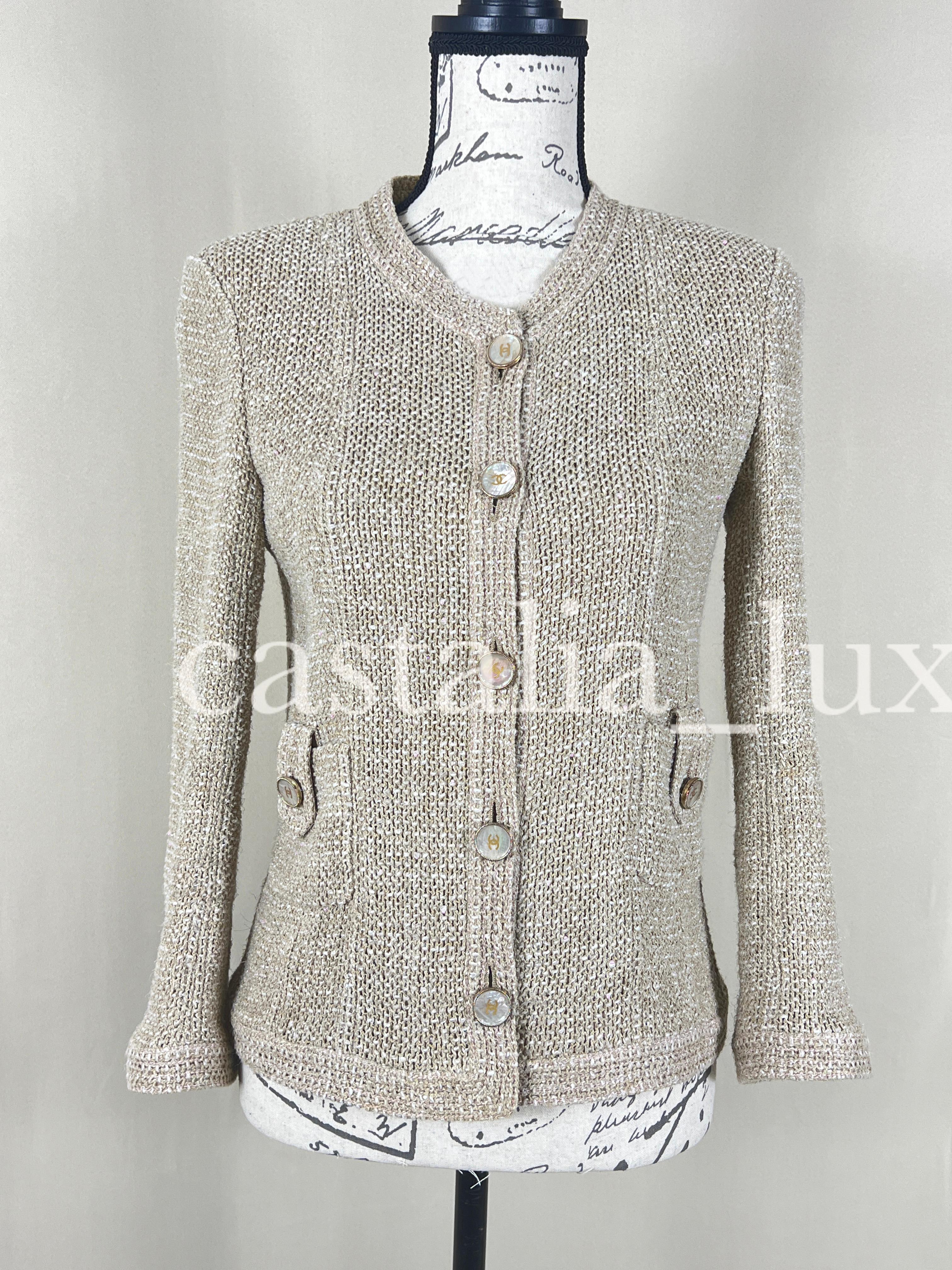 Chanel Iconic Paris / Seoul Beige Tweed Jacket 3