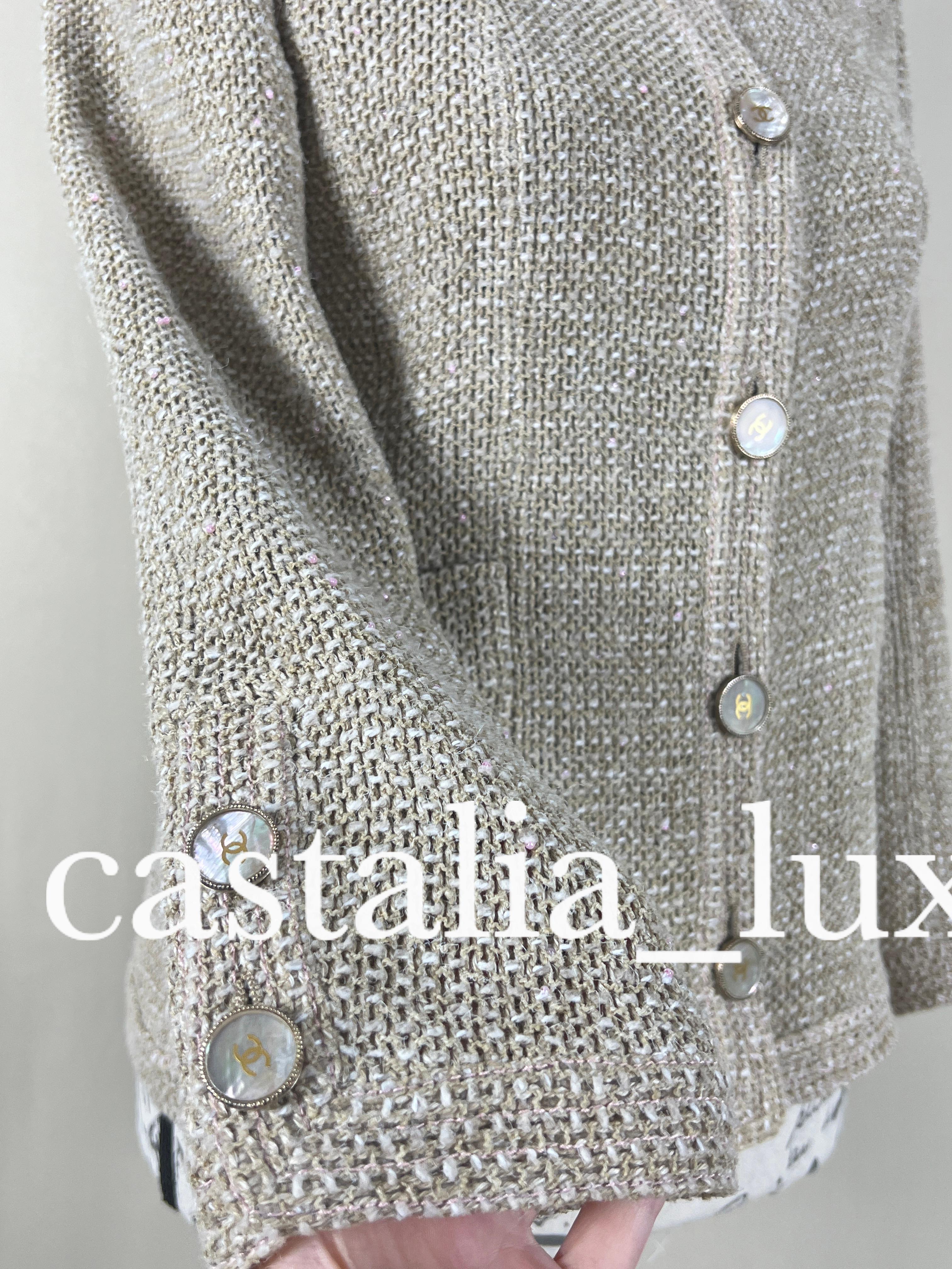 Chanel Iconic Paris / Seoul Beige Tweed Jacket 5