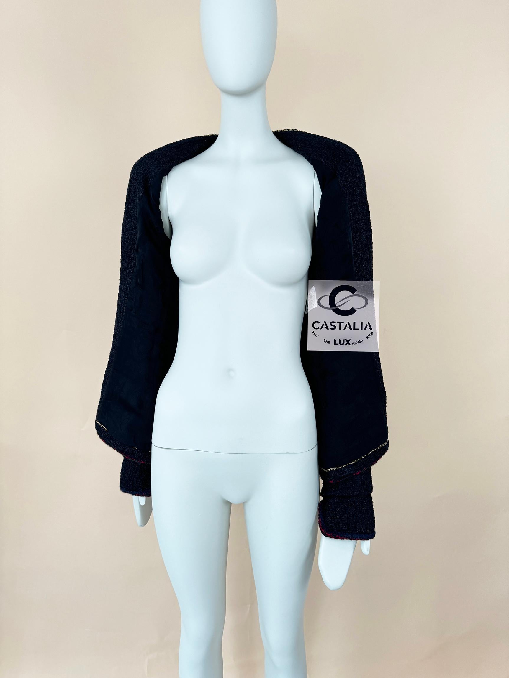 Chanel Iconic Paris / Shanghai Little Black Jacket 8