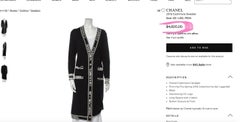 Chanel Iconic Rare CC Logo Deauville / Biarritz Maxi Cashmere Cardigan