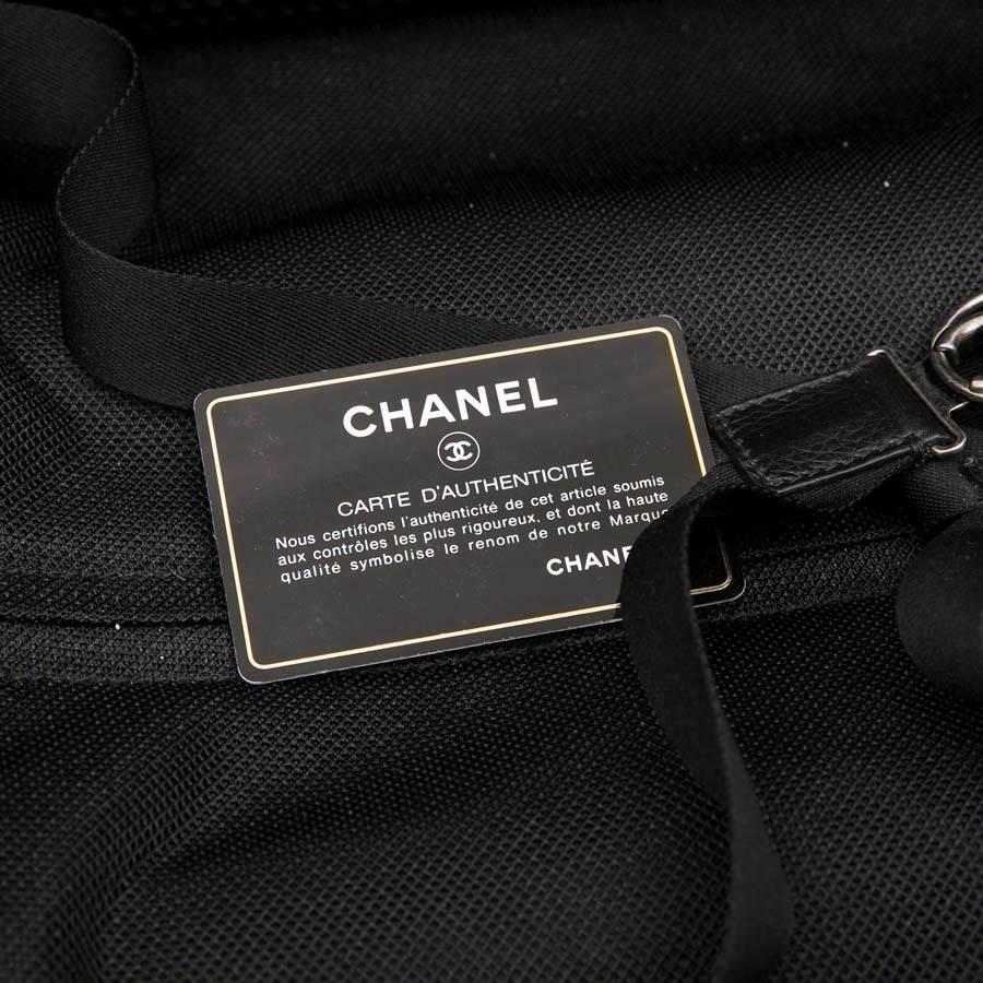 Chanel Rolling Suitcase In Black Quilted Grained Leather And Metal Chains 7