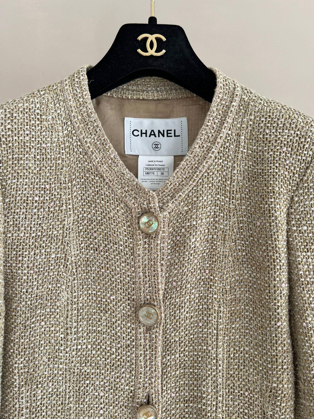 Chanel Iconic Seoul Beige Tweed Jacket 7