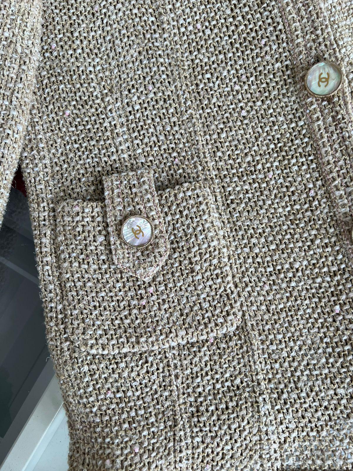 Chanel Iconic Seoul Beige Tweed Jacket 8