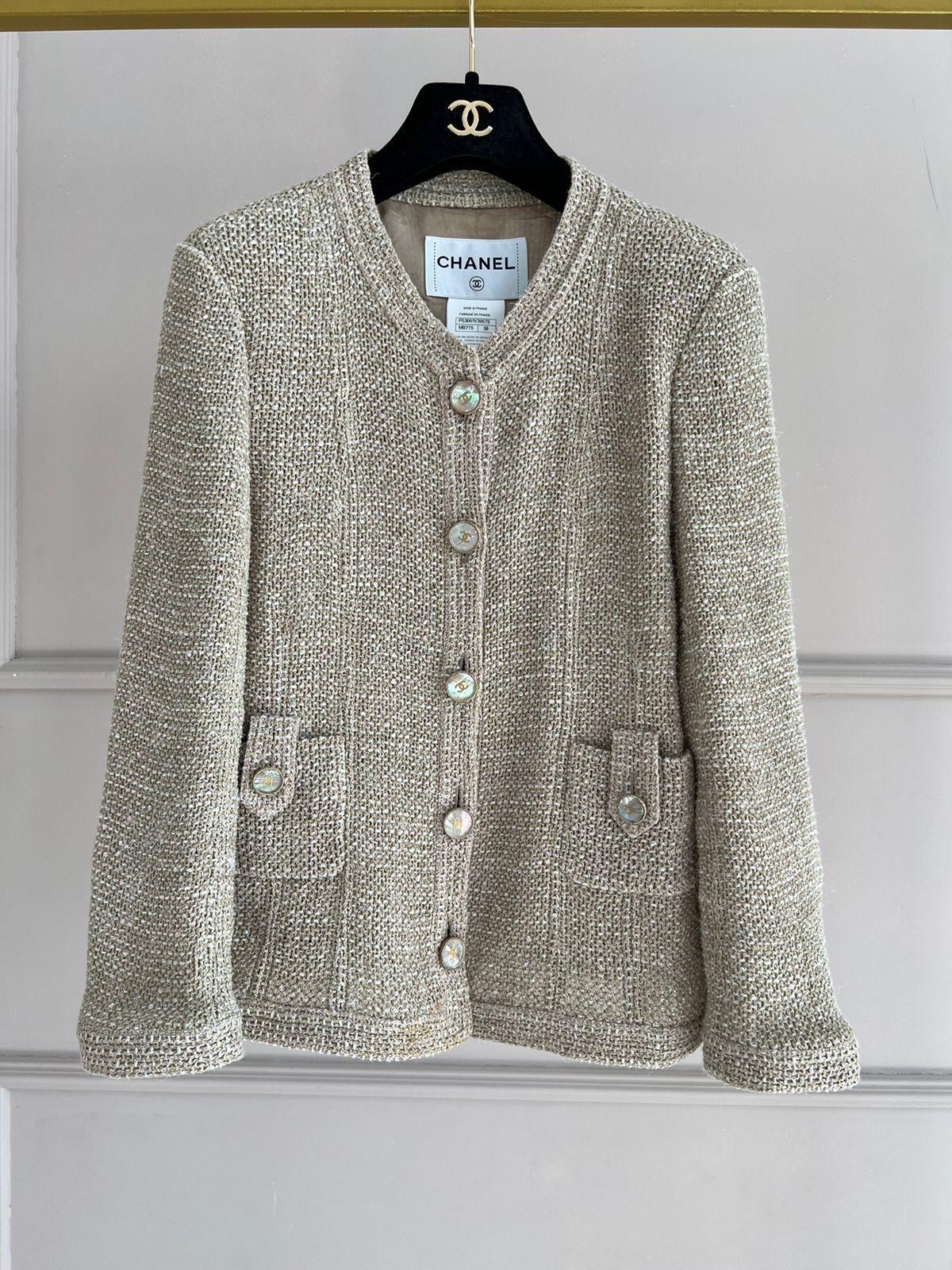 Chanel Iconic Seoul Beige Tweed Jacket 5