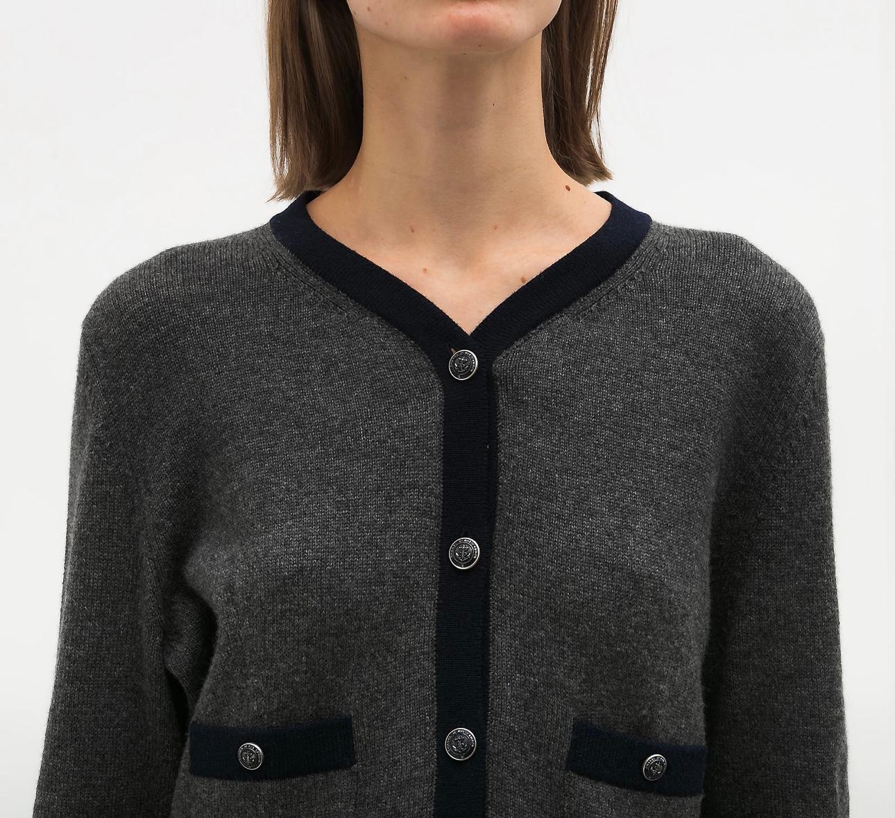 Chanel Iconic Sophie Coppola Style Cashmere Jacket For Sale 3