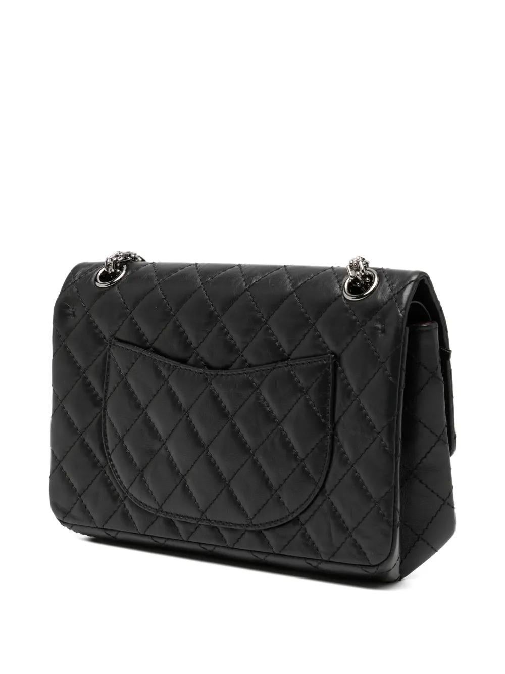 Chanel Iconic Space Reissue Charms Icons Mademoiselle Flap Shoulder Bag (Schwarz) im Angebot