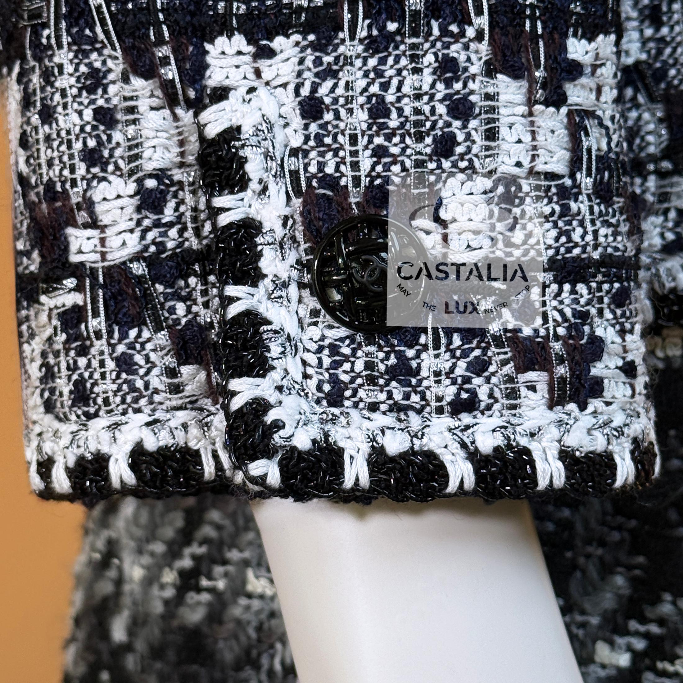 CHANEL Iconic Tweed Jacket with Braided Trim and CC Buttons 40 FR For ...