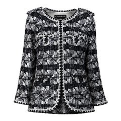 CHANEL Iconic Tweed Jacket with Braided Trim & CC Buttons 40 FR