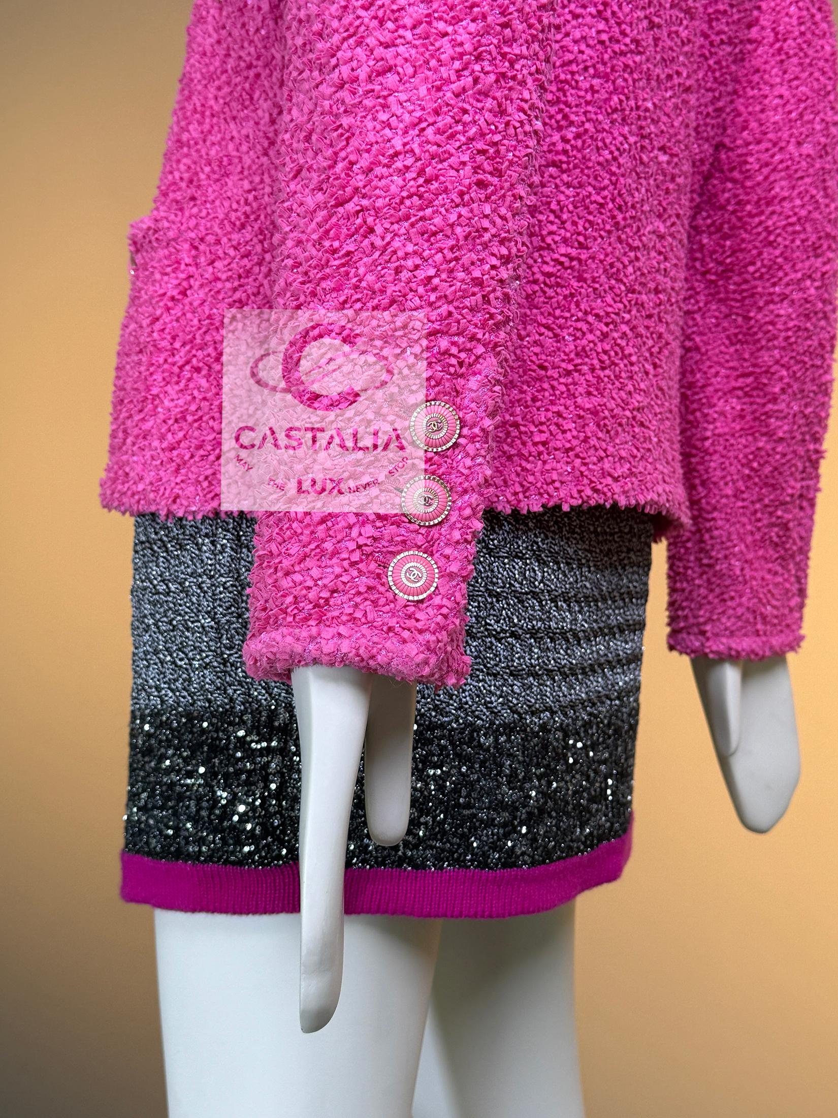 Chanel Iconic Vittoria Ceretti Ad Campaigner Giacca di tweed 38 FR in vendita 5