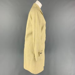 CHANEL IDENTIFICATION 00C Size 4 Green Linen Coat