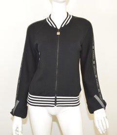 Chanel Identification Cotton Logo Track Jacket 2004 Sz 38
