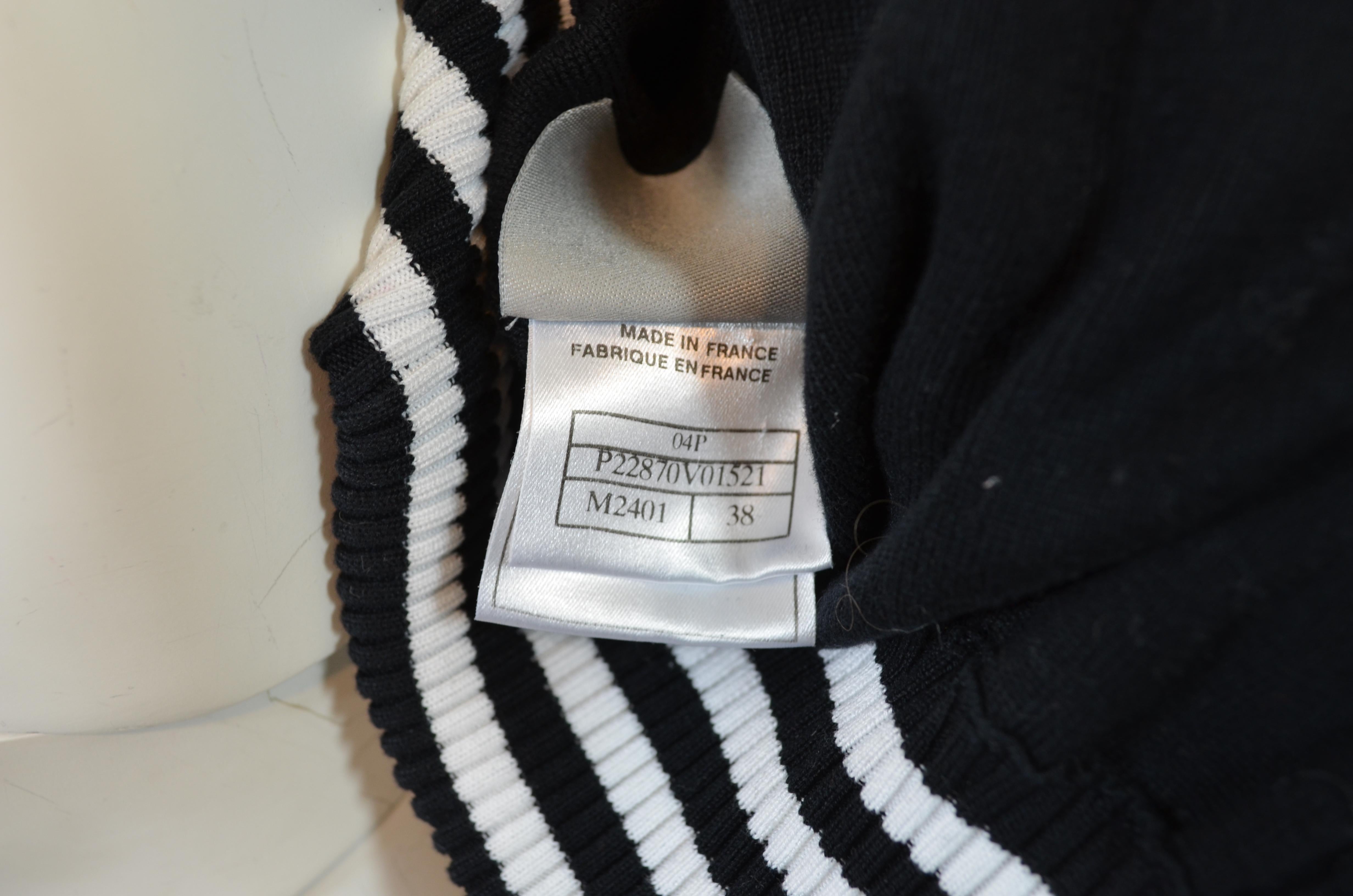 Women's or Men's Chanel Identification Cotton Logo Track Jacket 2004 Sz 38