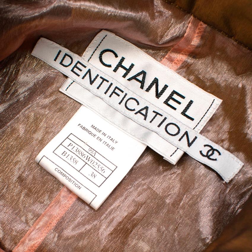 Women's Chanel Identification Oversize Iridescent Silk Jacket - Size US6 For Sale