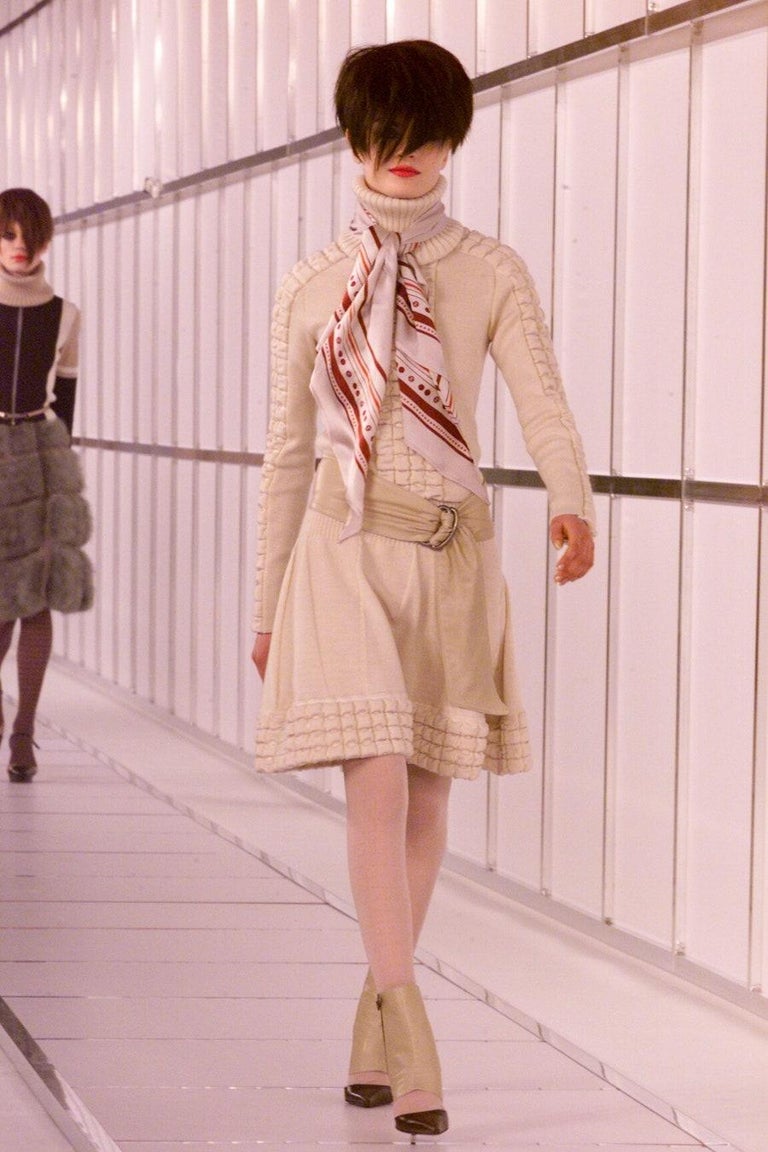 Chanel Identification Runway Quilted Puffer Skirt Suit, Fall-Winter 2000 at  1stDibs