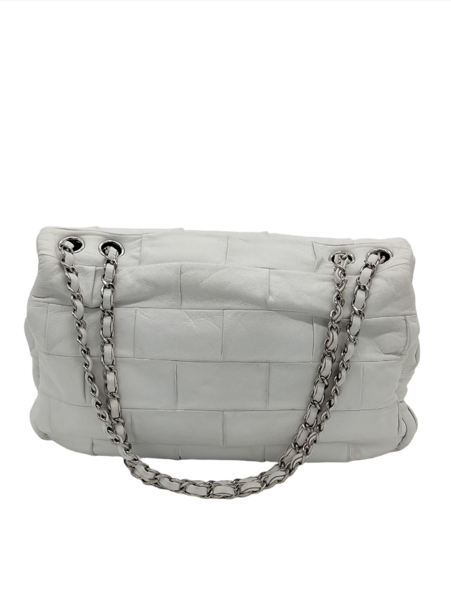 Gray Chanel Igloo Flap Lambskin Jumbo Bag - '10s For Sale
