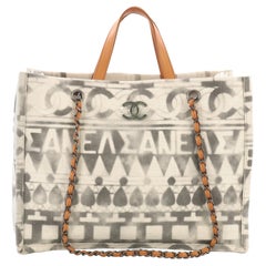 Chanel Iliad Shopping Tote Printed Canvas Medium