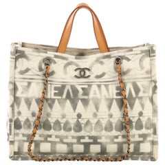 Chanel Iliad Shopping Tote Printed Canvas Medium