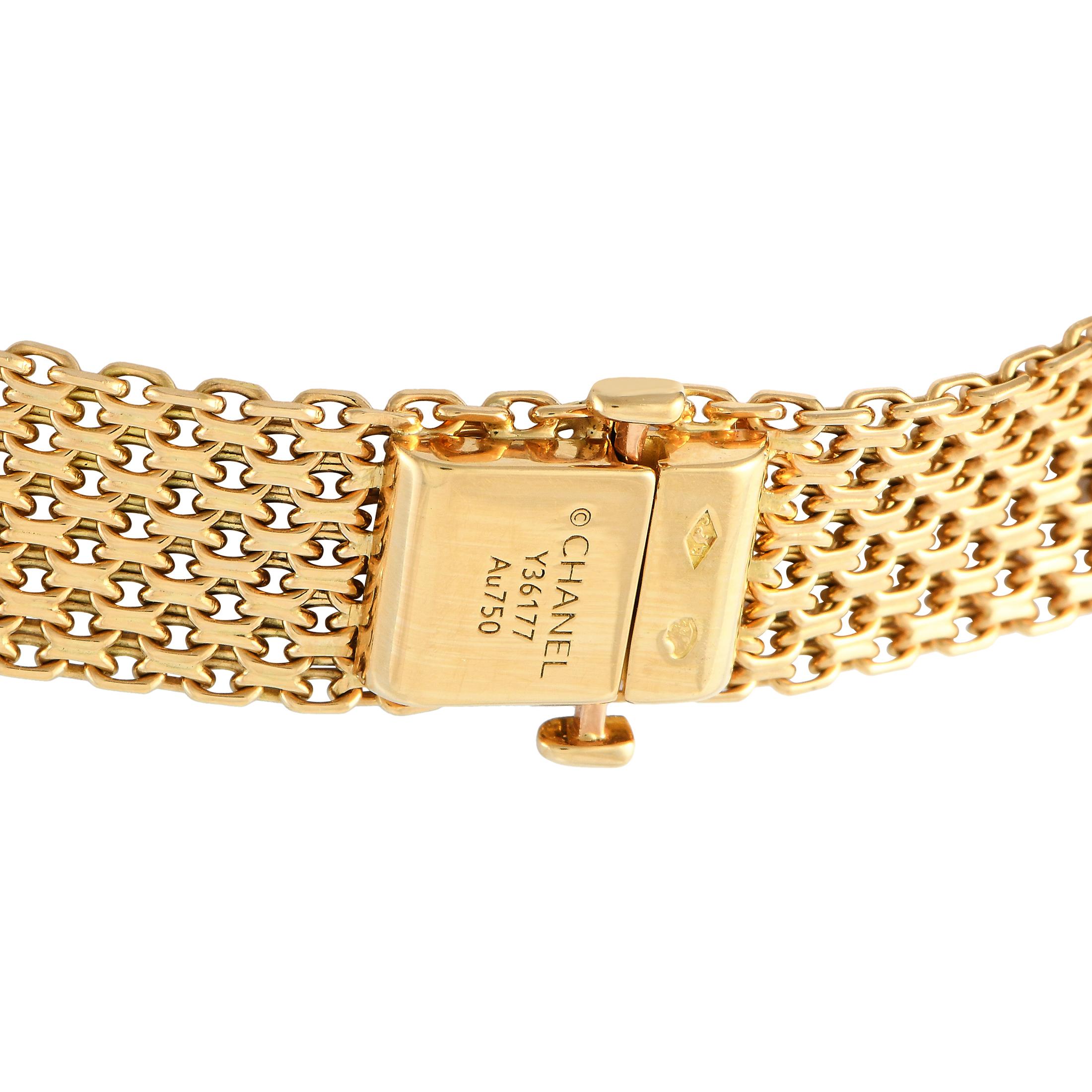 Chanel Impression De Camila 18K Yellow Gold 1.0ct Diamond Necklace In Excellent Condition For Sale In Southampton, PA