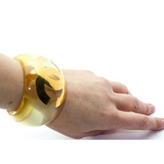 Chanel Impressive logo lucite vintage cuff c.1990