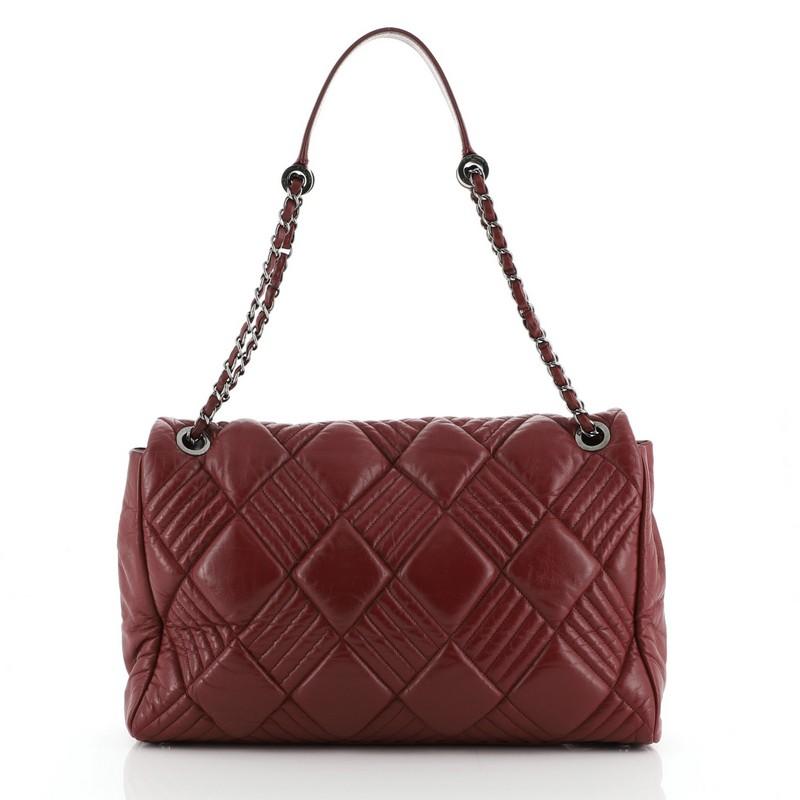 Chanel In and Out Flap Bag Gestepptes Lammfell Maxi (Braun)