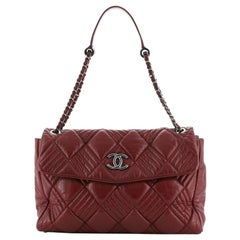 Chanel In and Out Flap Bag Quilted Lambskin Maxi