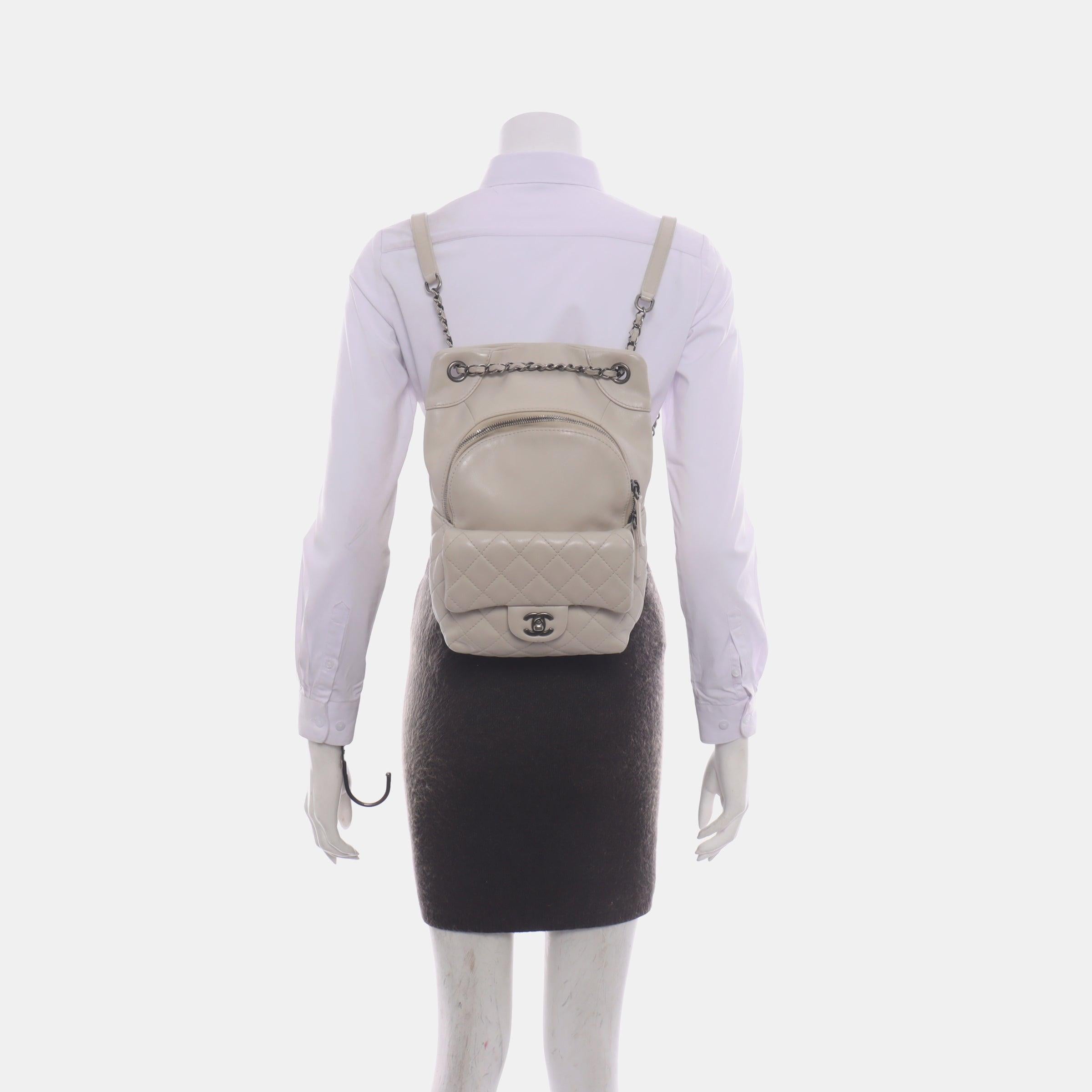 Women's Chanel In Seoul Backpack Chalk White Calfskin Leather, 2015-2016
