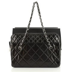 Chanel In The Business Camera Bag Quilted Patent Vinyl Large