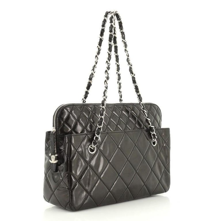Chanel In The Business Camera Bag Quilted Patent Vinyl Large at 1stDibs
