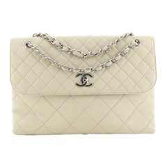 Chanel In The Business Flap Bag Quilted Lambskin Maxi 