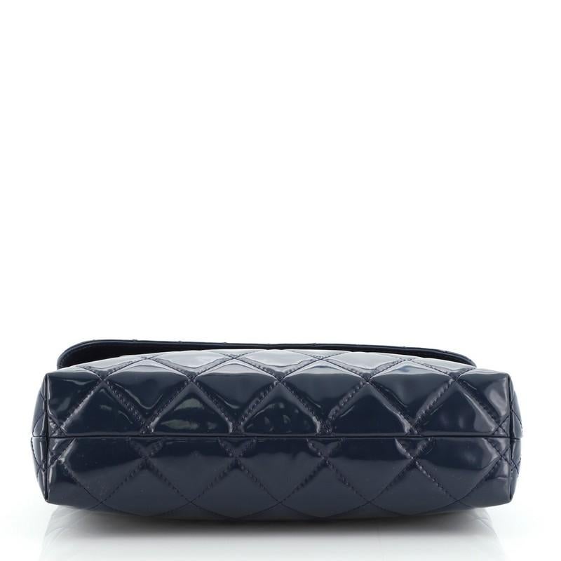 Black Chanel In The Business Flap Bag Quilted Patent Vinyl Maxi