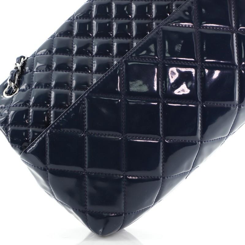 Chanel In The Business Flap Bag Quilted Patent Vinyl Maxi 1