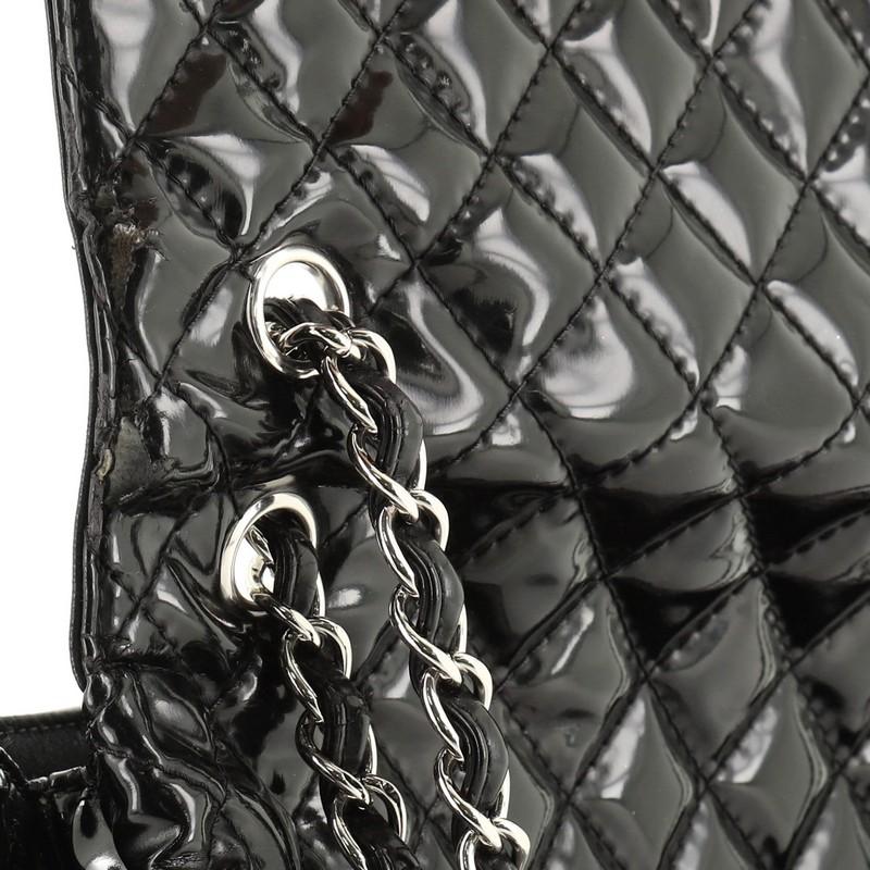 Chanel In The Business Flap Bag Quilted Patent Vinyl Maxi 1