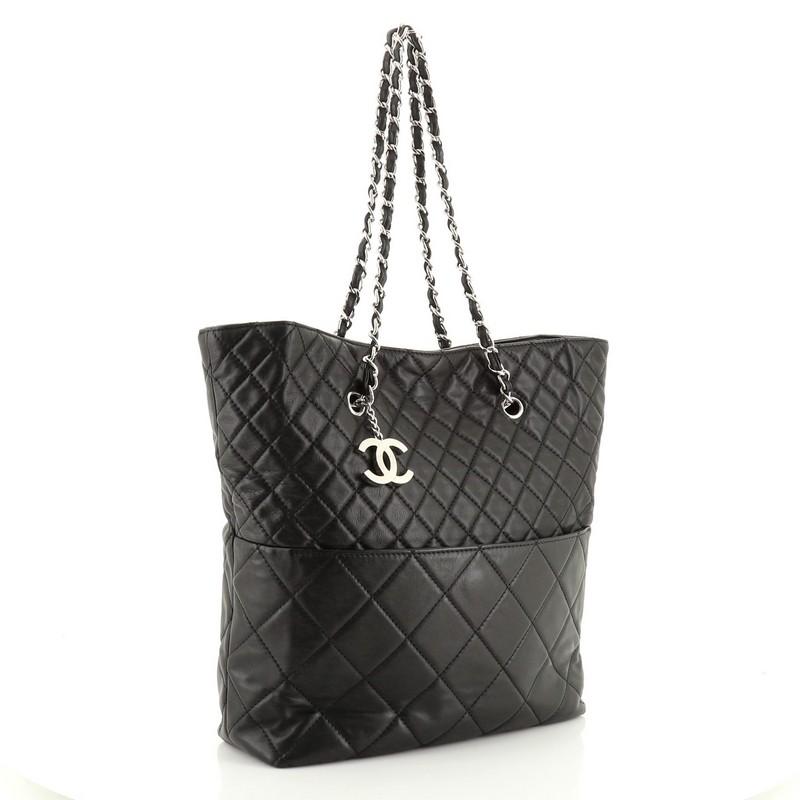 Chanel In The Business Tote Quilted Lambskin North South