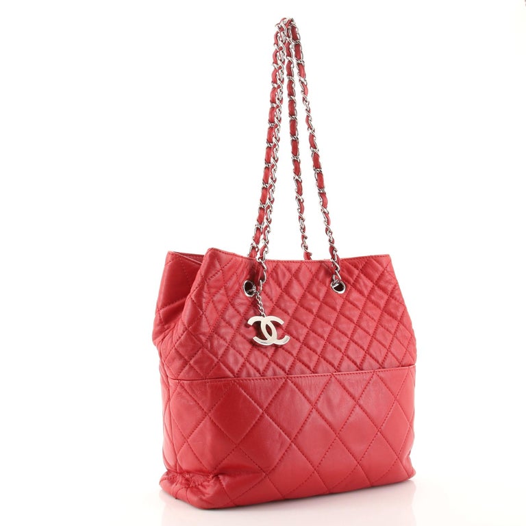 Chanel In The Business Tote Quilted Lambskin North South at 1stDibs