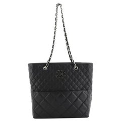 Chanel In The Business Tote Quilted Lambskin North South