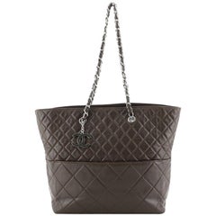 Chanel In The Business Tote Quilted Lambskin North South