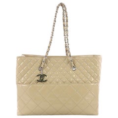 Chanel In The Business Tote Quilted Patent Vinyl Large