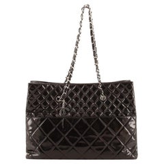 Chanel In The Business Tote Quilted Patent Vinyl Large
