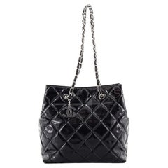 Chanel In The Business Tote Quilted Patent Vinyl North South