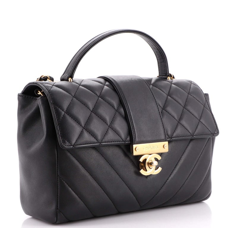 Chanel In The City Top Handle Flap Bag Mixed Quilt Calfskin Medium at  1stDibs