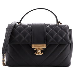 Chanel In The City Top Handle Flap Bag Mixed Quilt Calfskin Medium