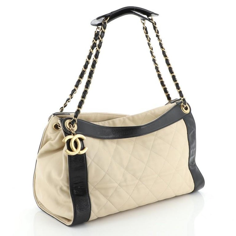 Chanel In the Mix Charm Tote Quilted Leather Medium at 1stDibs
